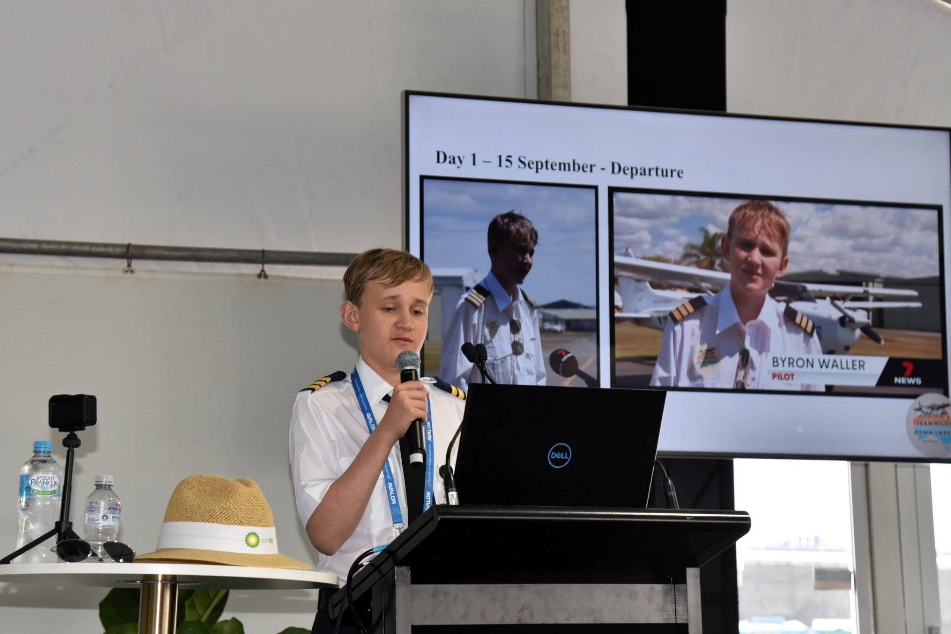 Byron speaking at the Avalon International Airshow